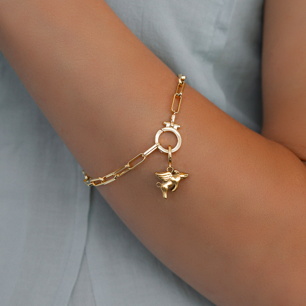 Flying Pig Charm