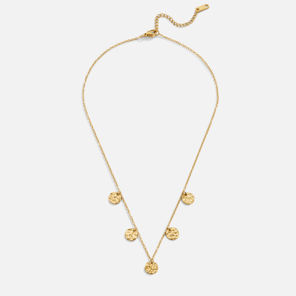 Elodie Hammered Coin Necklace