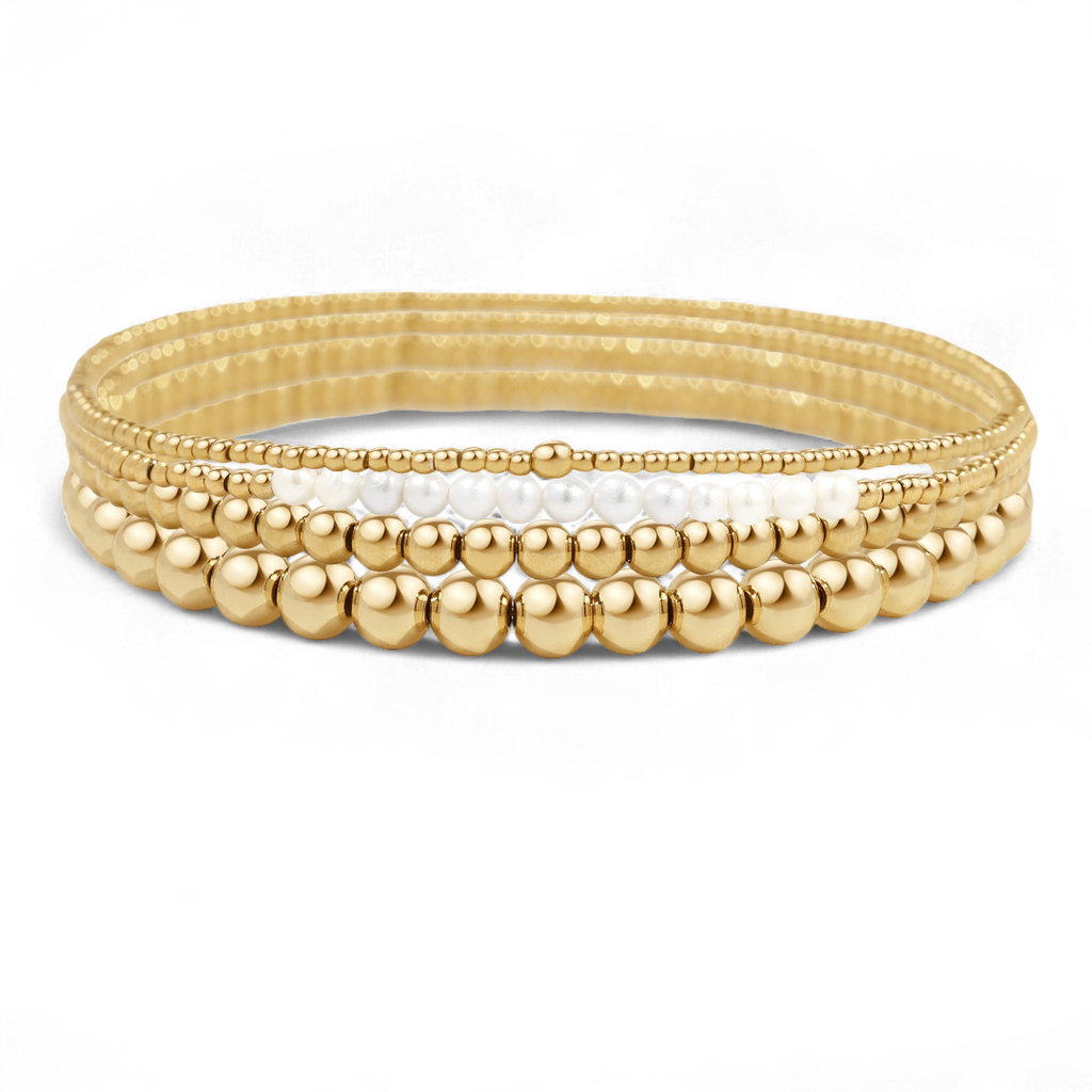 Mint & Lily Ensemble de Bracelets à Perles Superposables Quotidien