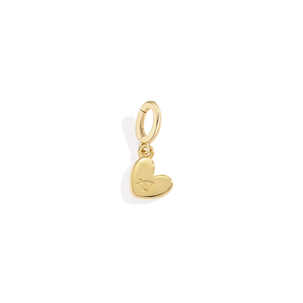 Dainty Heart Initial Charm