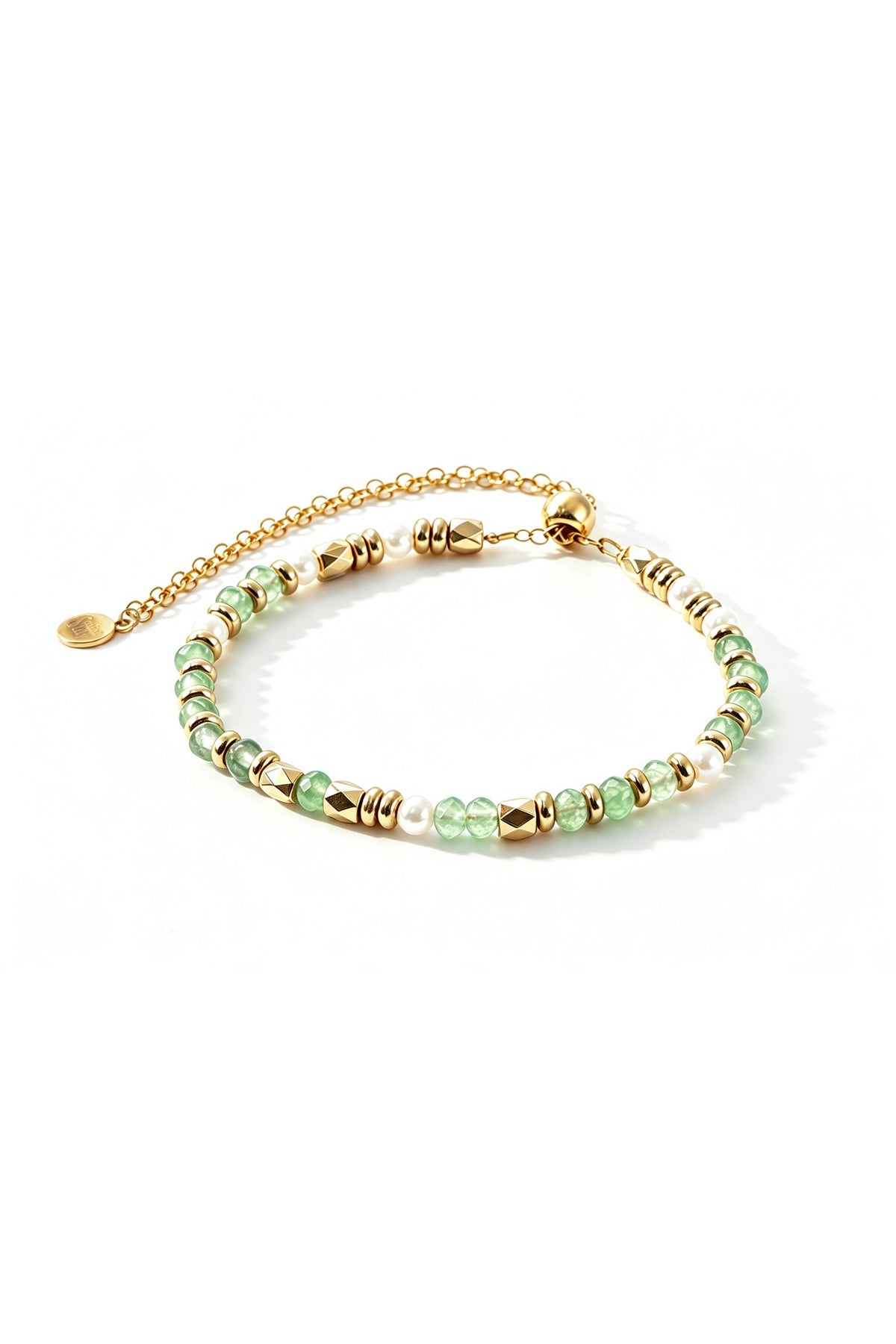 Gemstone Beaded Slider Bracelet