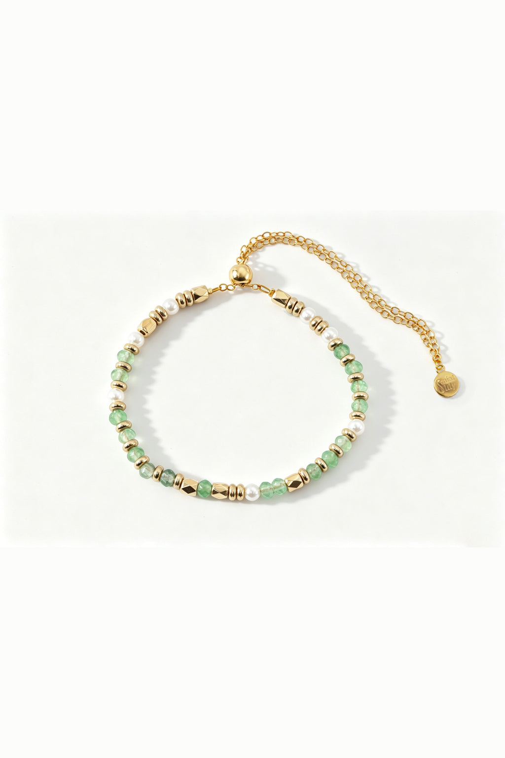 Gemstone Beaded Slider Bracelet