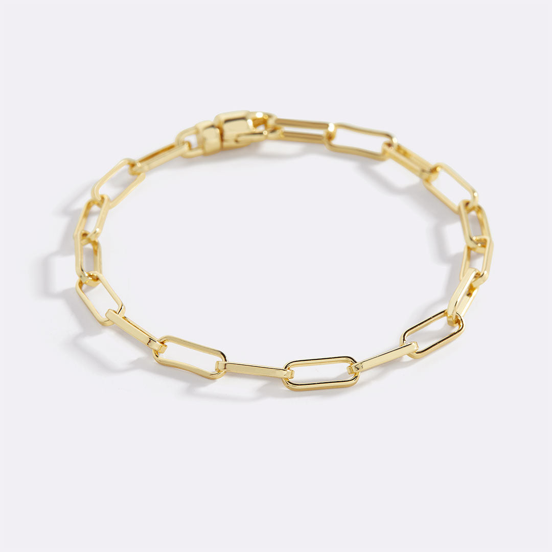 Open Link Paperclip Chain Bracelet