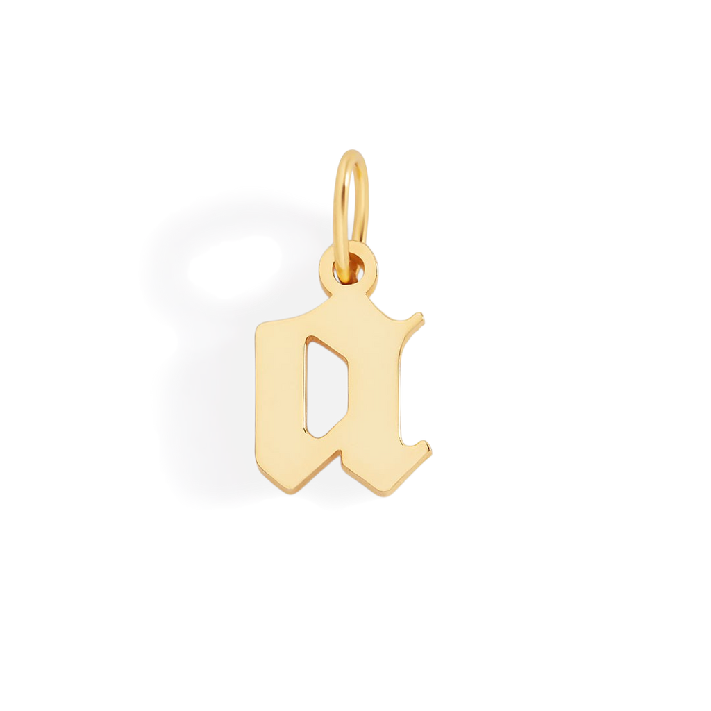 Old English Letter Charm