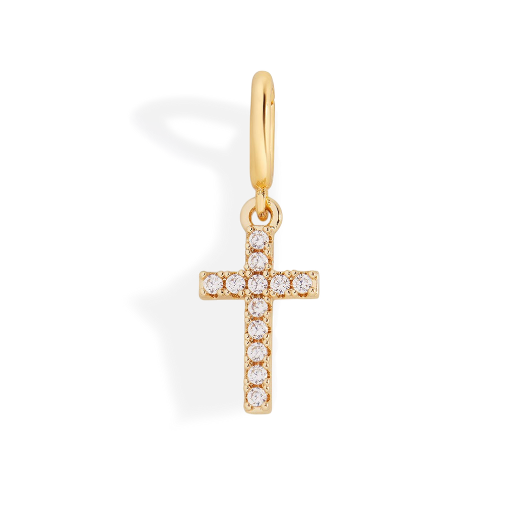 Pave Cross Charm
