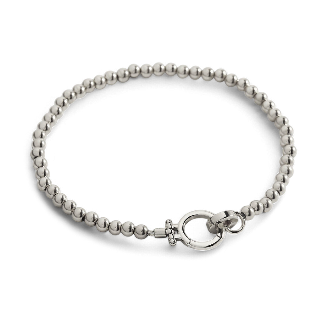 Mint & Lily Bracelet à Perles Dorées avec Fermoir Menthe
