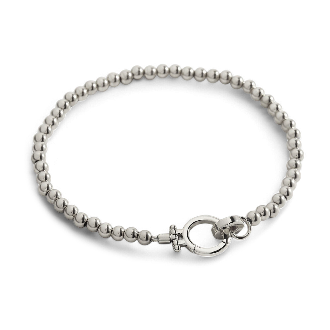 Mint & Lily Bracelet à Perles Dorées avec Fermoir Menthe