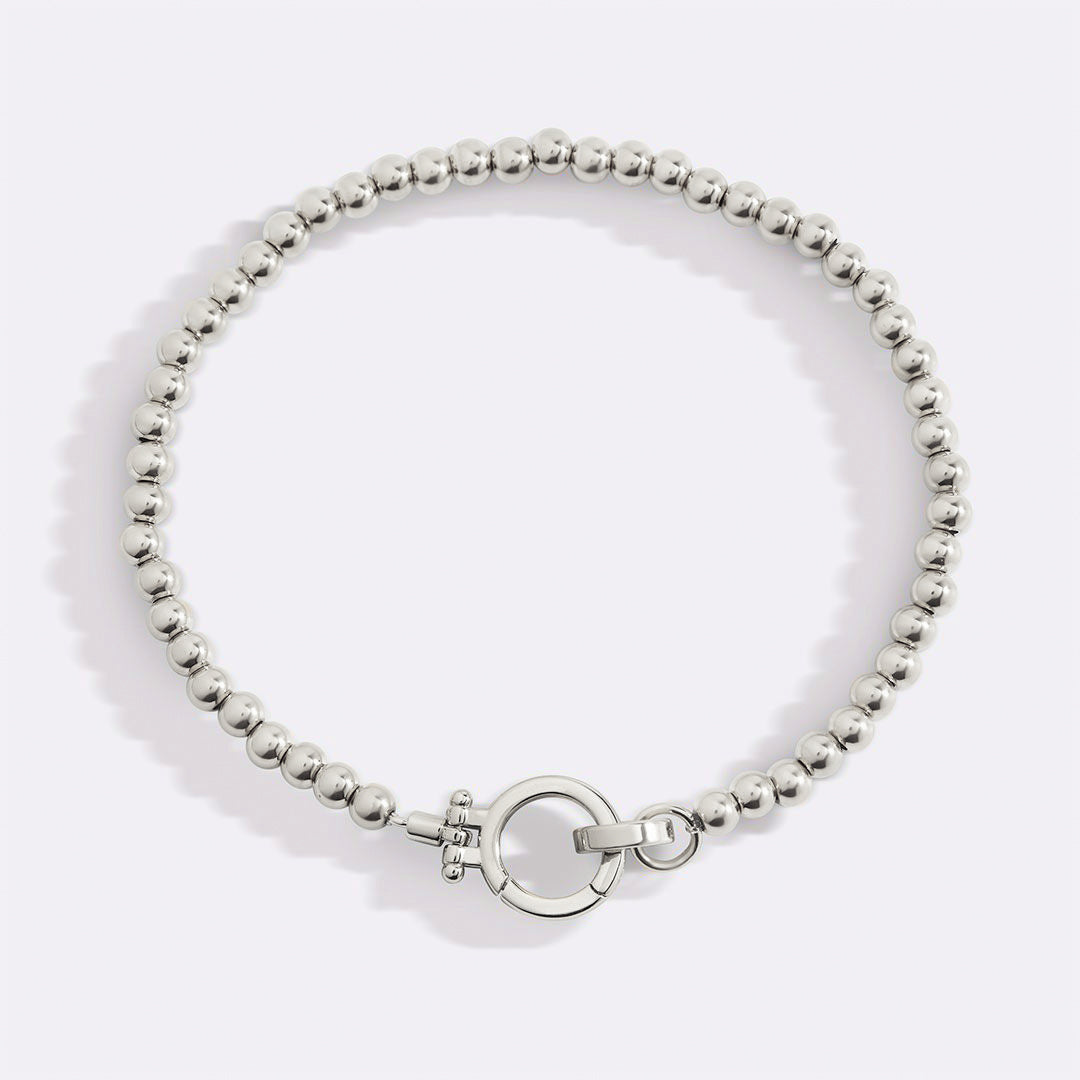 Mint & Lily Bracelet à Perles Dorées avec Fermoir Menthe
