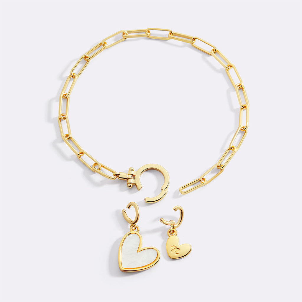 Natural Stone Heart Charm