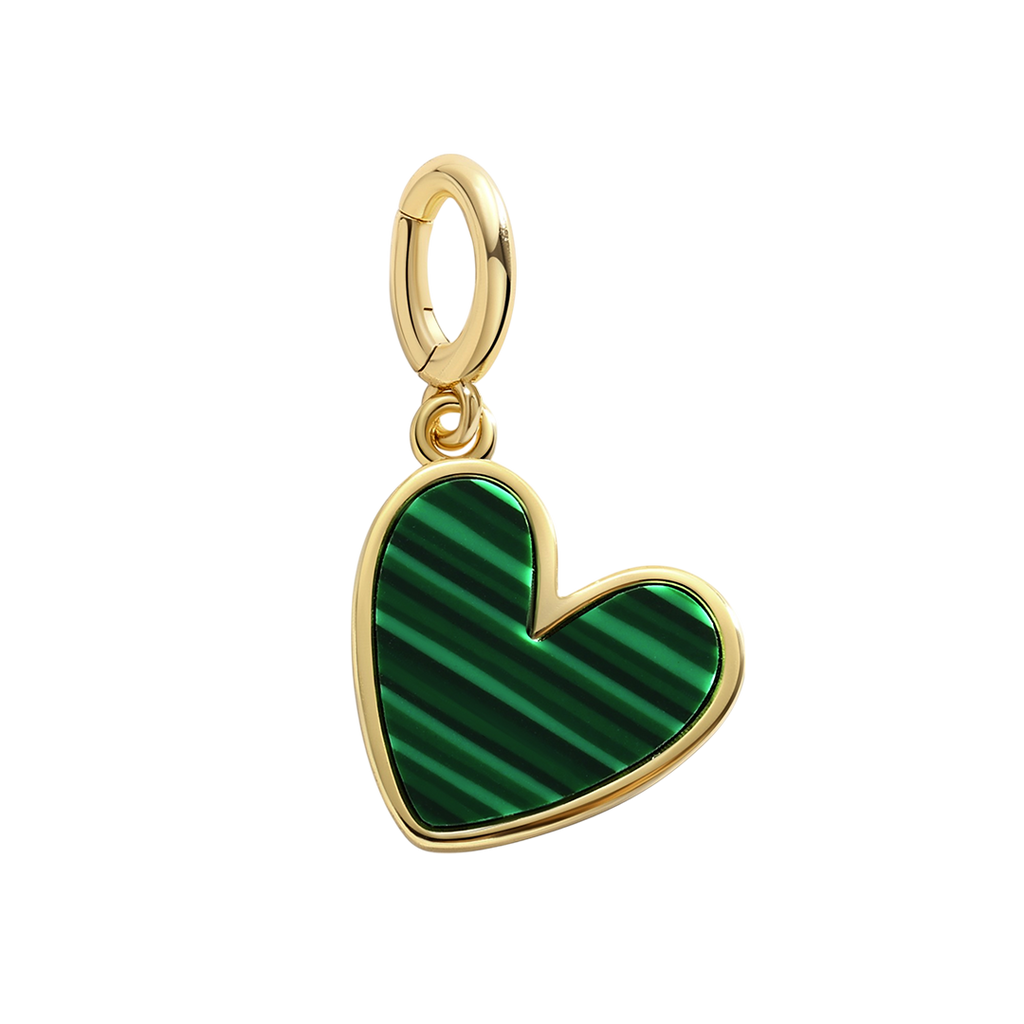 Natural Stone Heart Charm