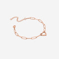 Open Heart Paperclip Chain Bracelet