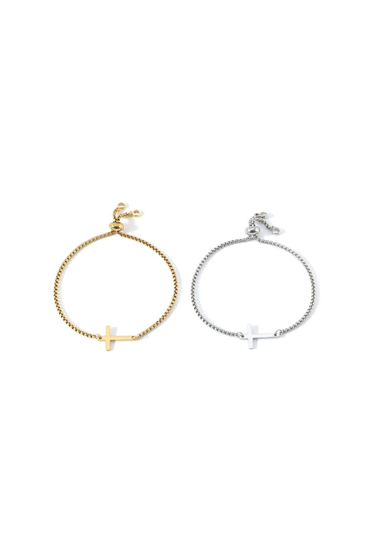 Sideways Cross Slider Bracelet