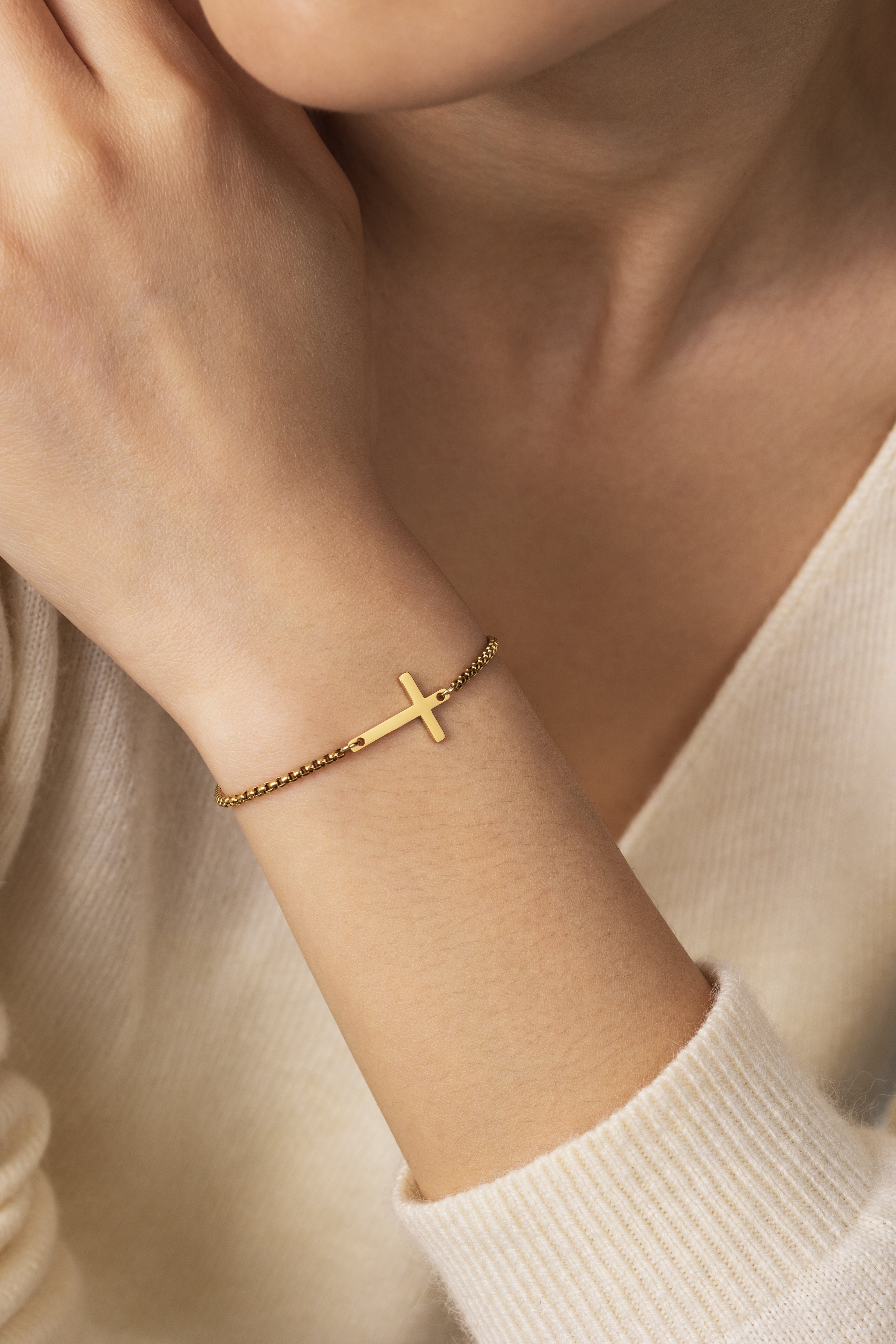 Sideways Cross Slider Bracelet