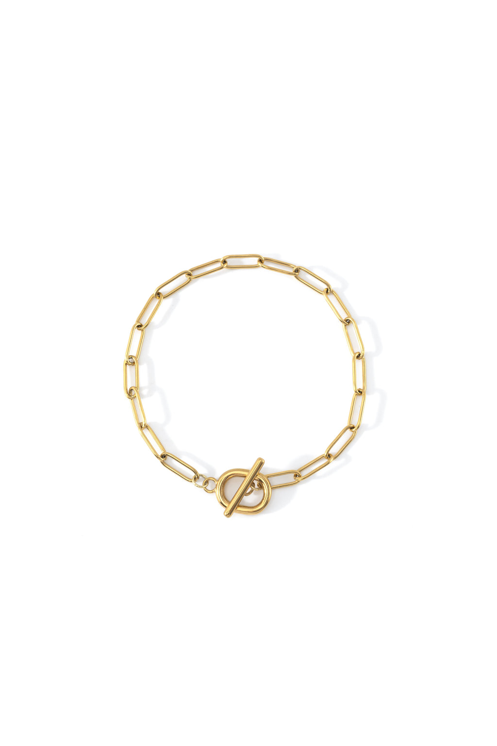 Toggle Clasp Paperclip Chain Bracelet