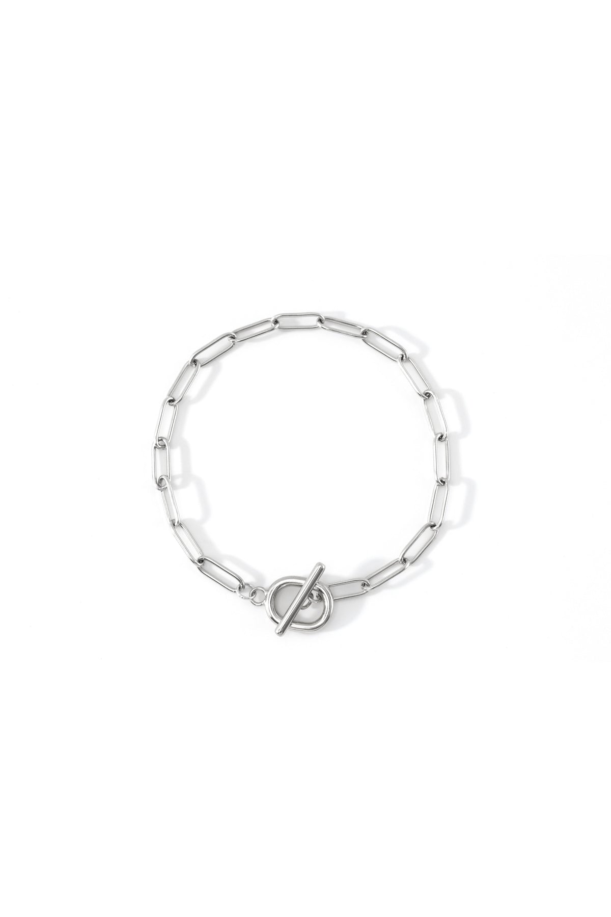 Toggle Clasp Paperclip Chain Bracelet
