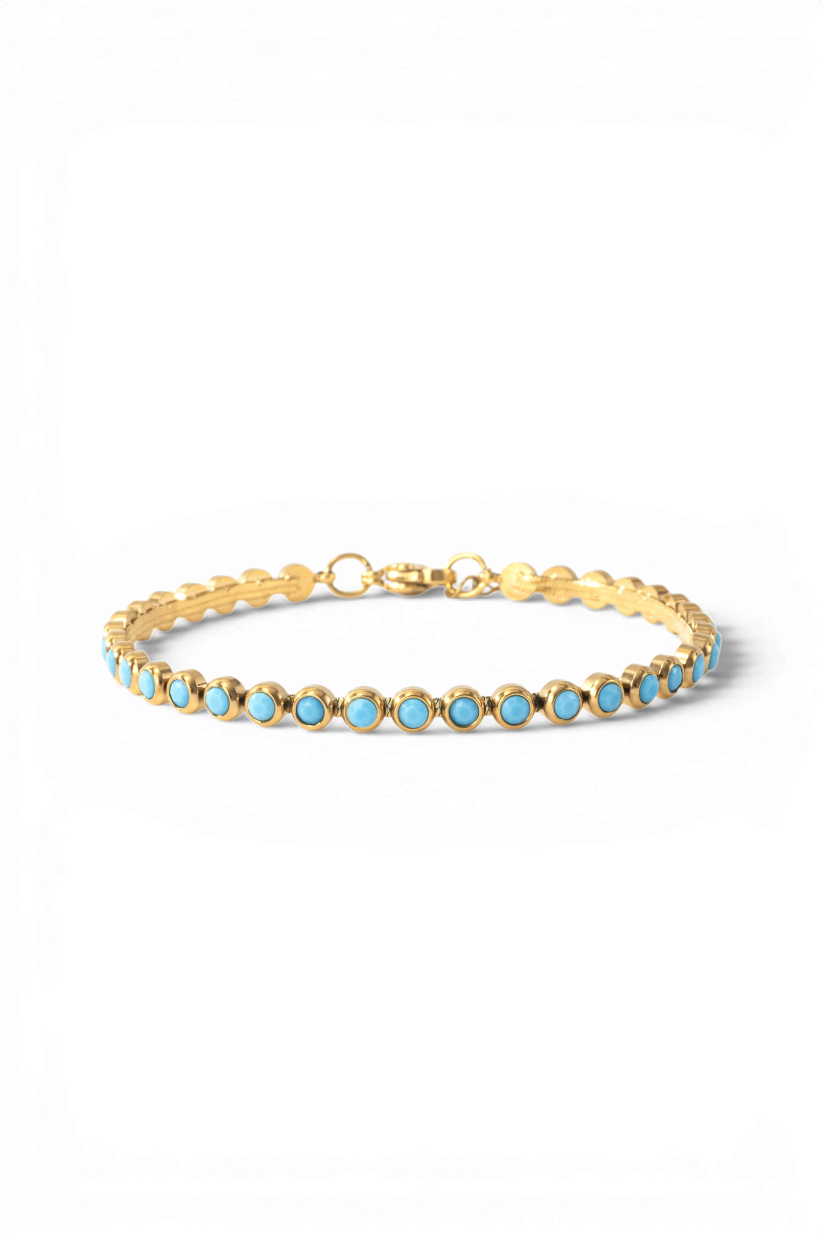 Turquoise Bezel Set Tennis Bracelet