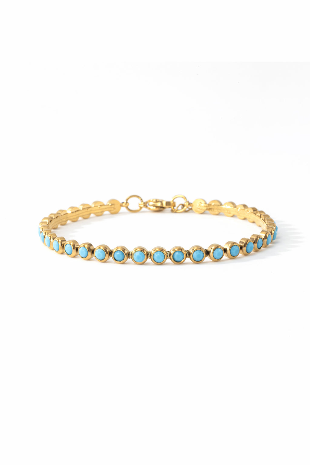 Turquoise Bezel Set Tennis Bracelet