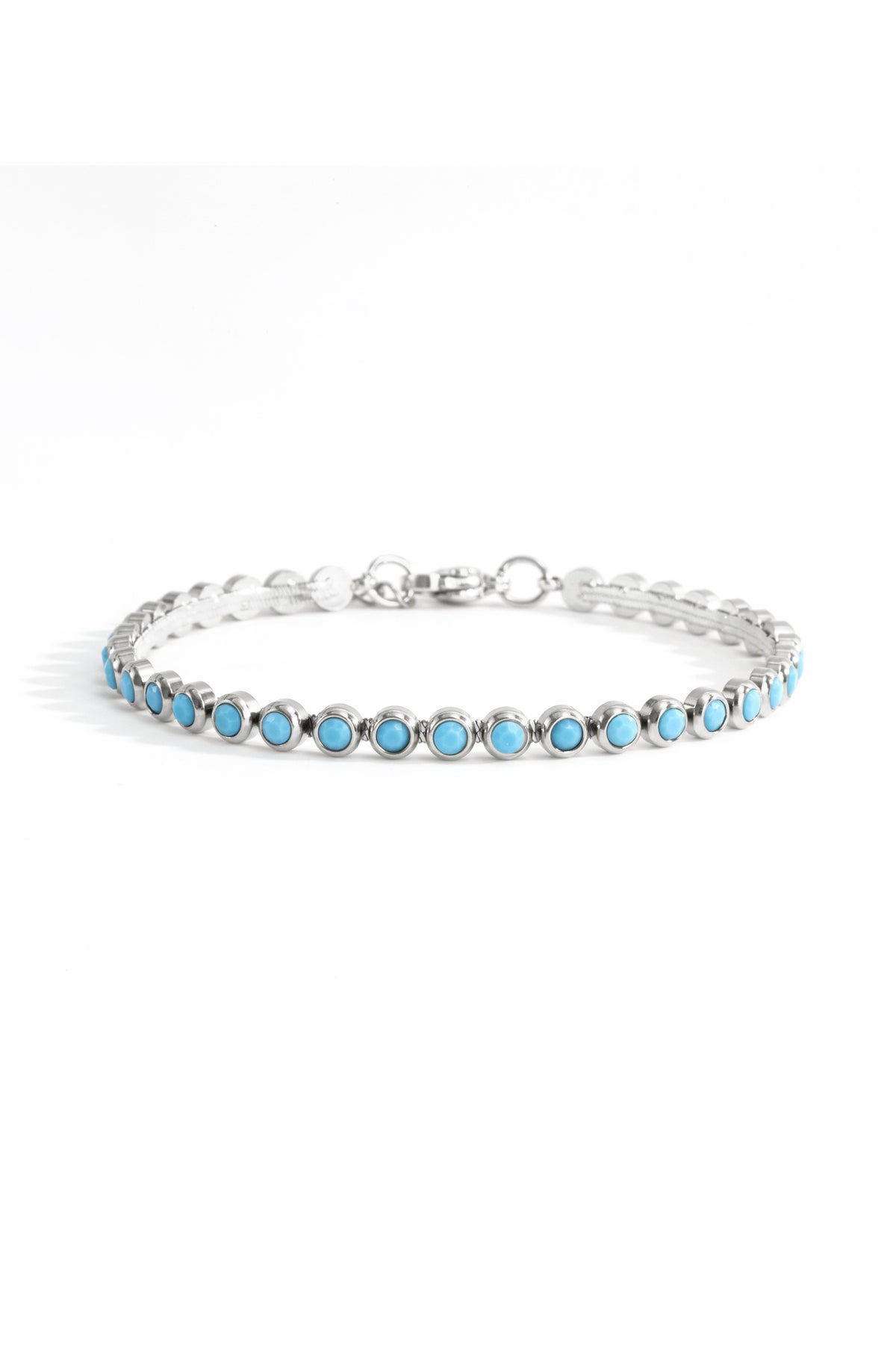 Turquoise Bezel Set Tennis Bracelet