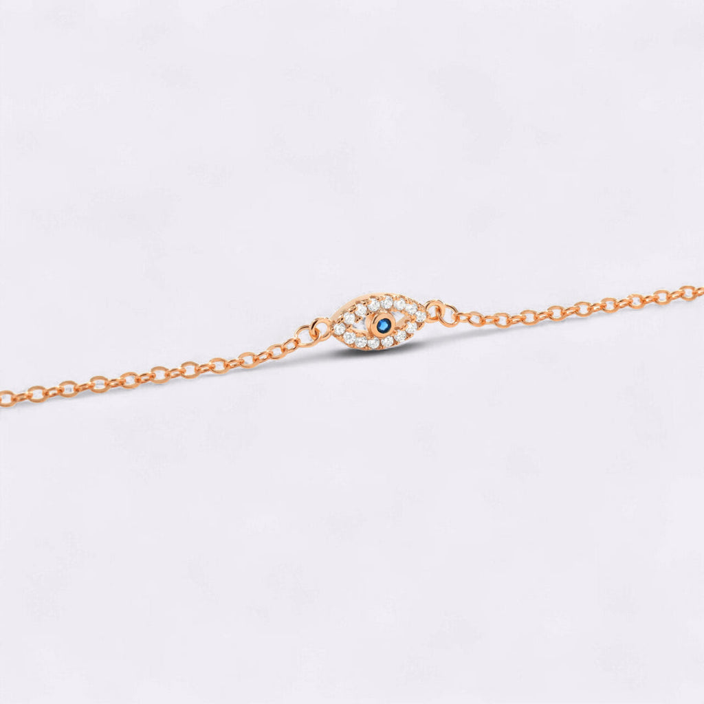 Dainty Evil Eye Charm Bracelet