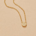 Elaine Crystal Disc Necklace