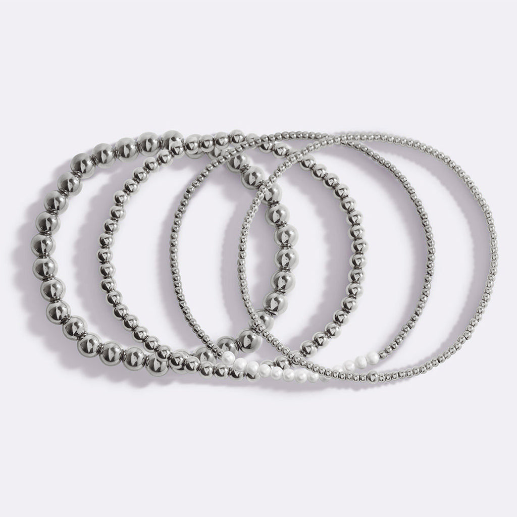 Mint & Lily Ensemble de Bracelets à Perles Superposables Quotidien