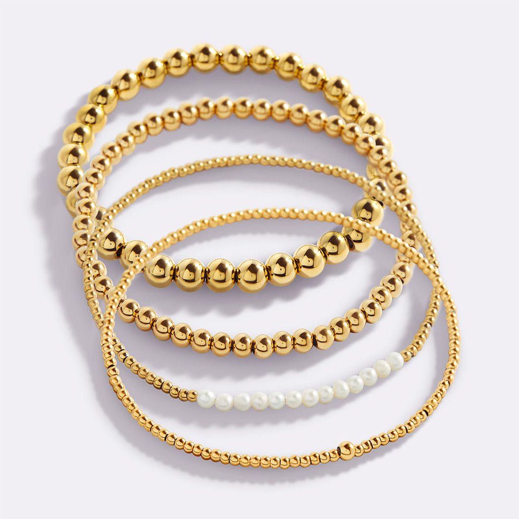 Mint & Lily Ensemble de Bracelets à Perles Superposables Quotidien