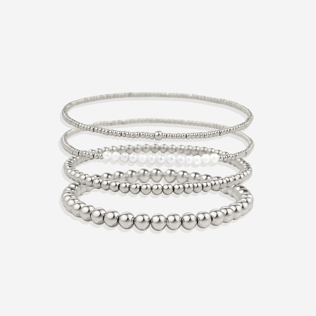 Mint & Lily Ensemble de Bracelets à Perles Superposables Quotidien