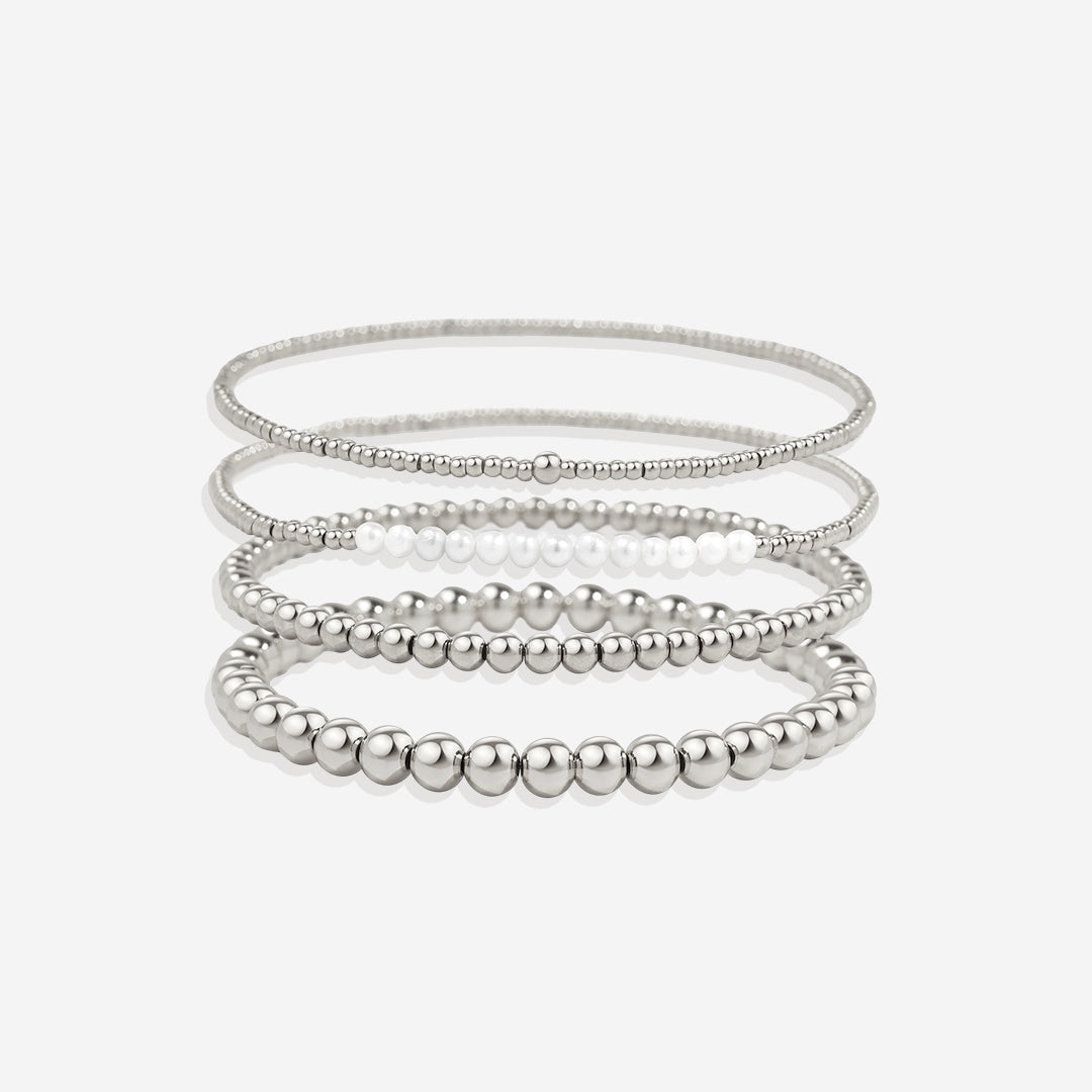 Mint & Lily Ensemble de Bracelets à Perles Superposables Quotidien