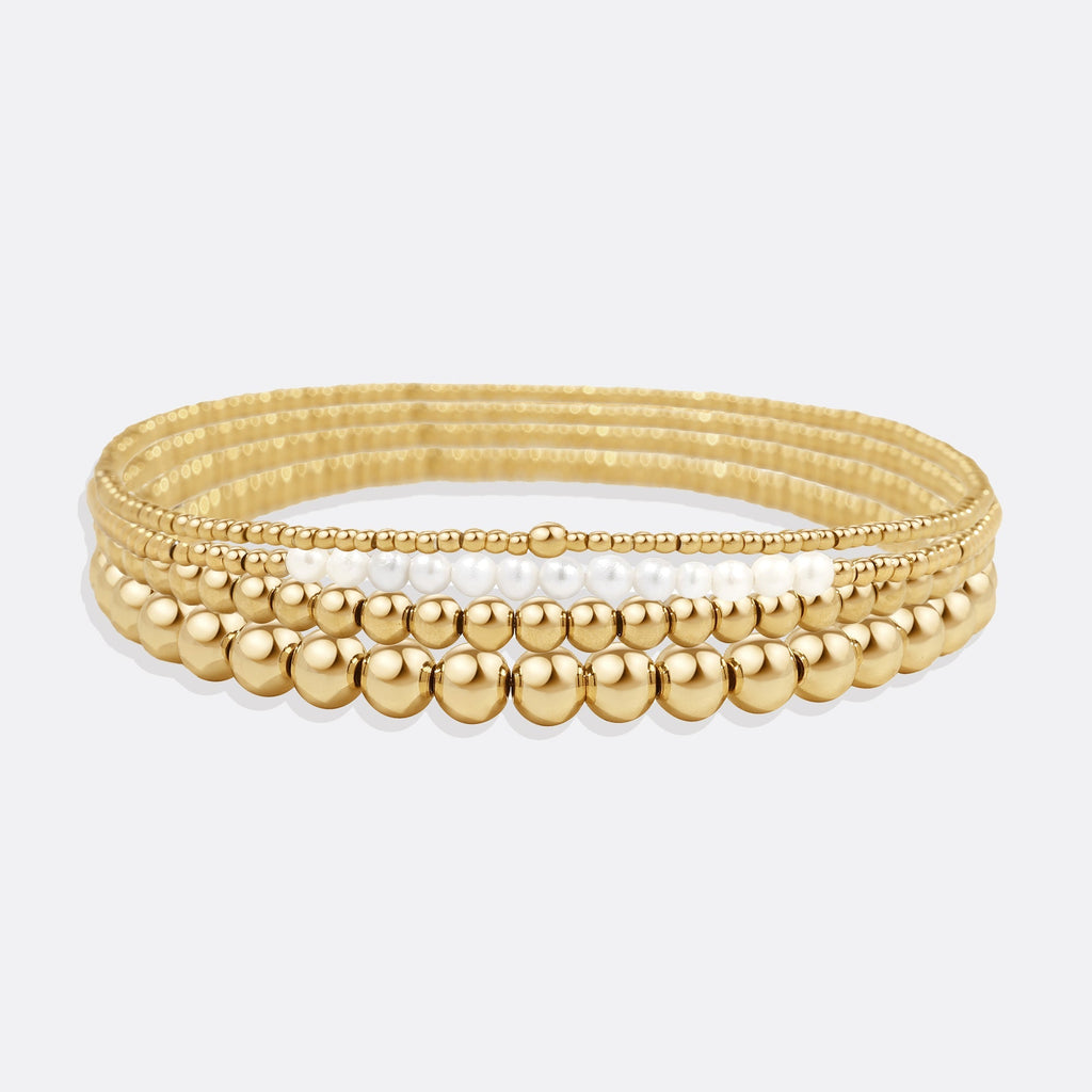 Mint & Lily Ensemble de Bracelets à Perles Superposables Quotidien