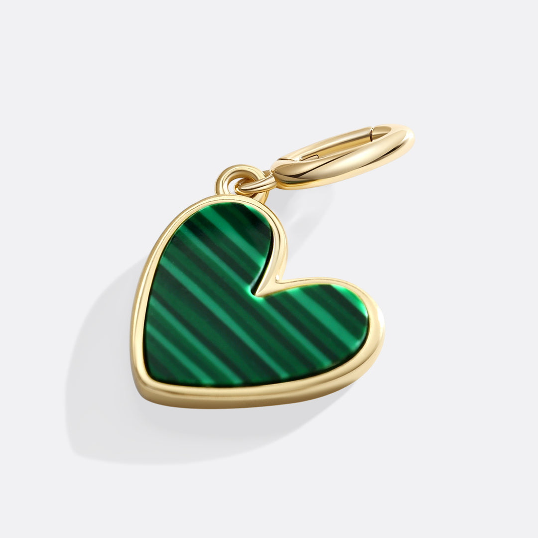 Natural Stone Heart Charm
