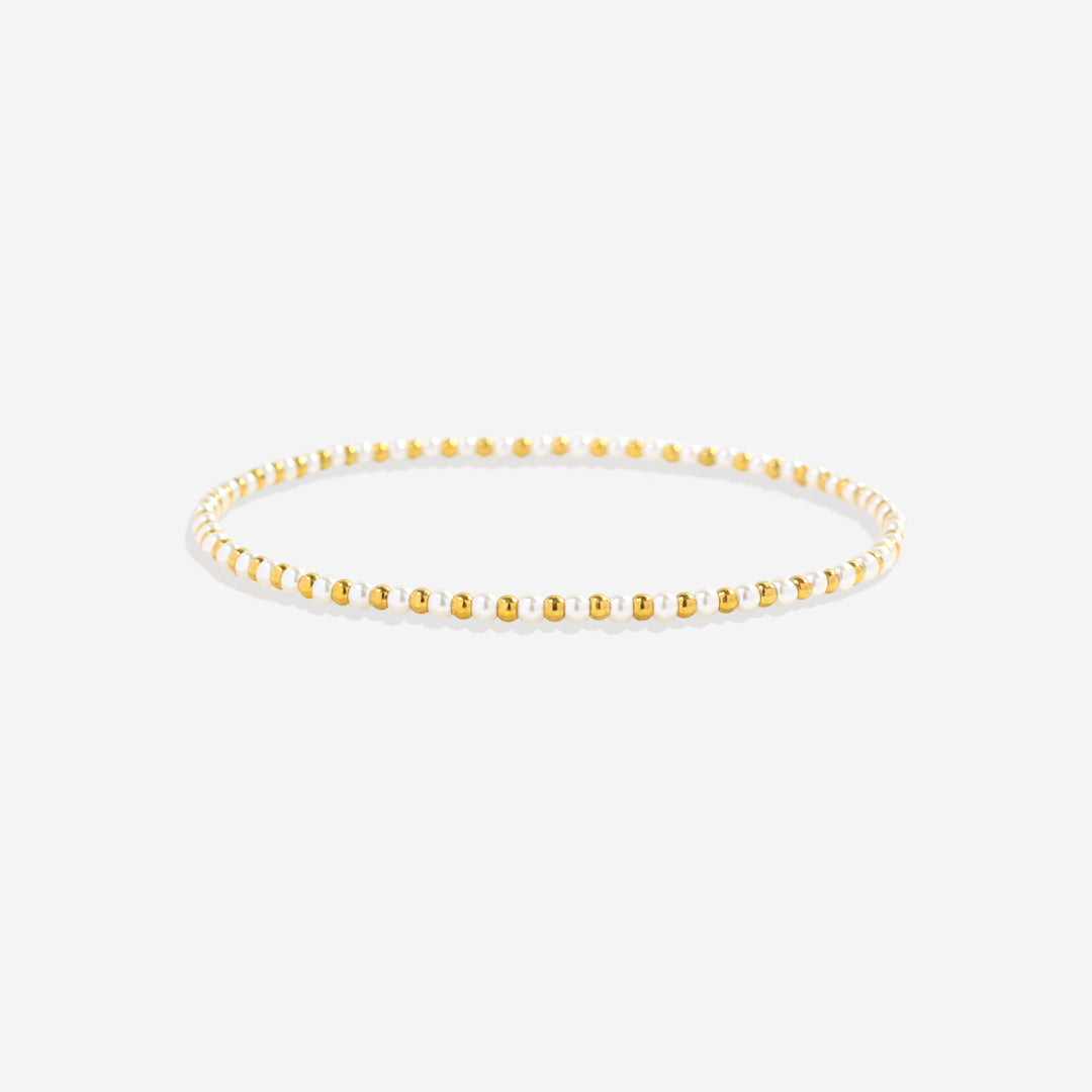 Mint & Lily Ensemble de Bracelets à Perles Turquoises Superposables