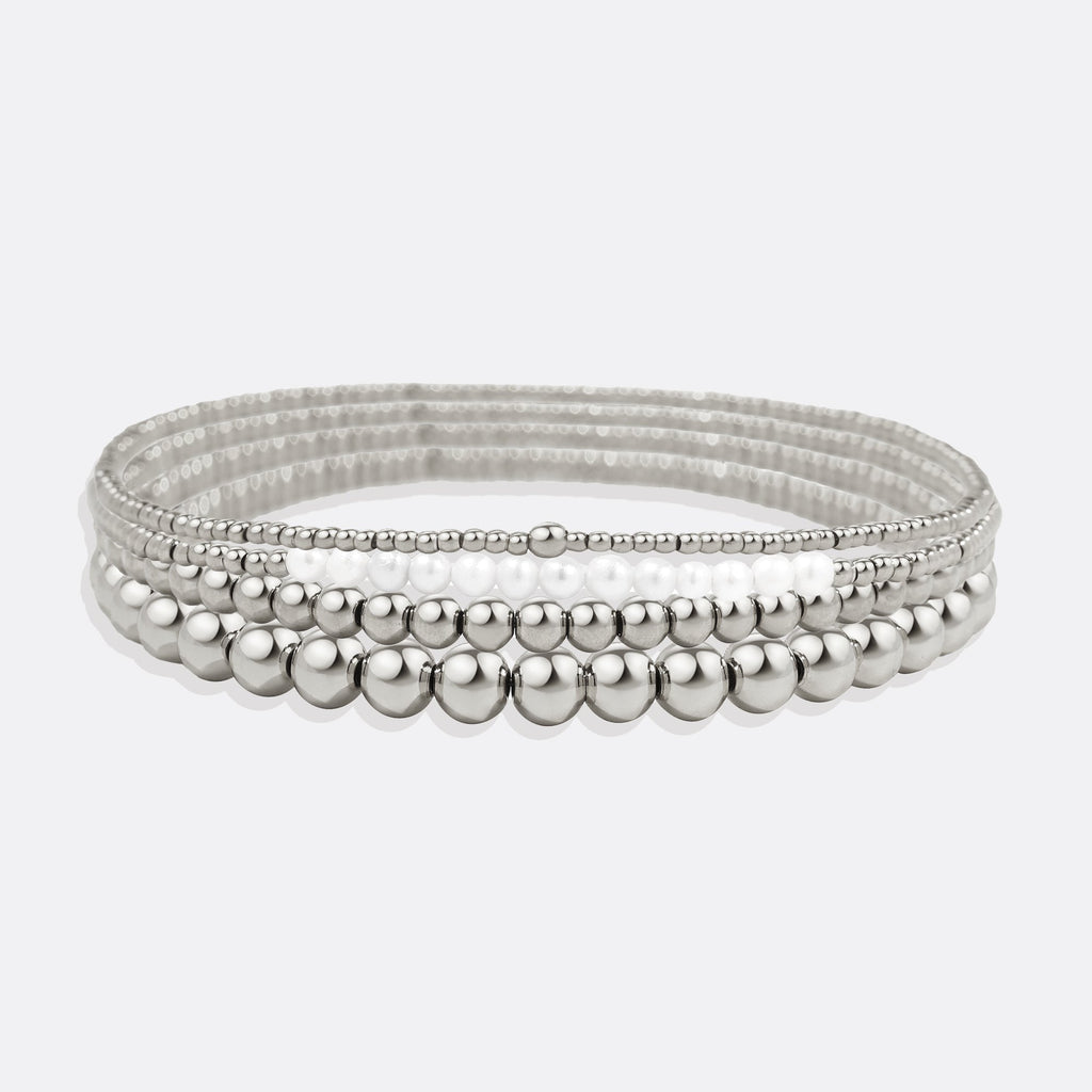 Mint & Lily Ensemble de Bracelets à Perles Superposables Quotidien