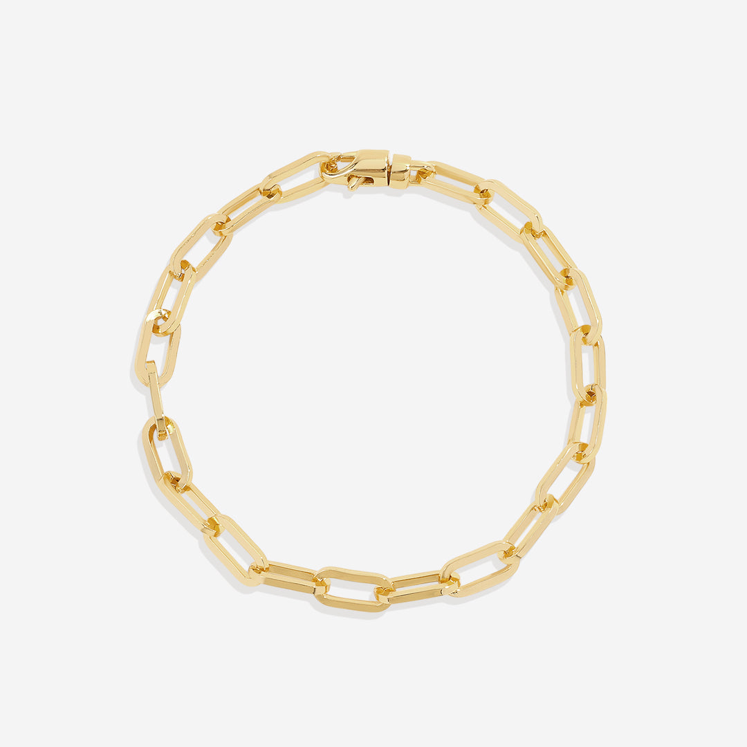 Open Link Paperclip Chain Bracelet