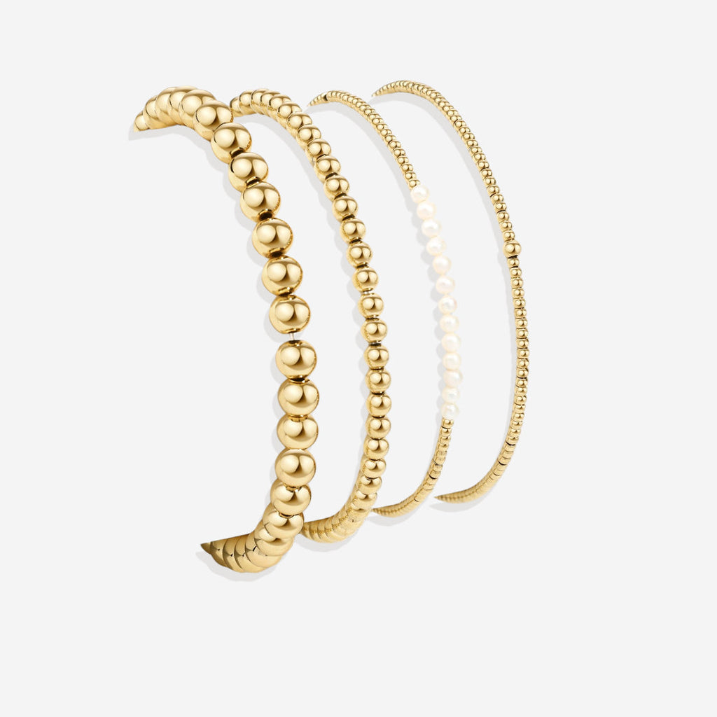 Mint & Lily Ensemble de Bracelets à Perles Superposables Quotidien