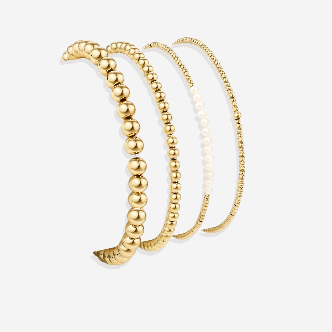 Mint & Lily Ensemble de Bracelets à Perles Superposables Quotidien