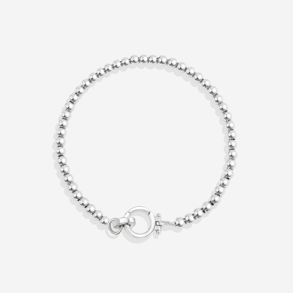 Mint & Lily Bracelet à Perles Dorées avec Fermoir Menthe