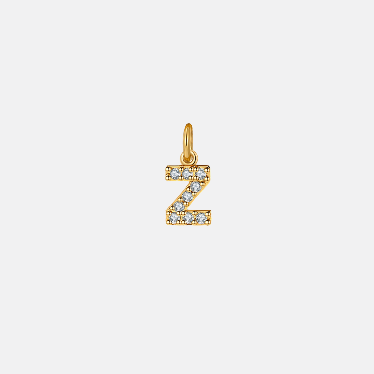 Dainty Pave Initial Charm