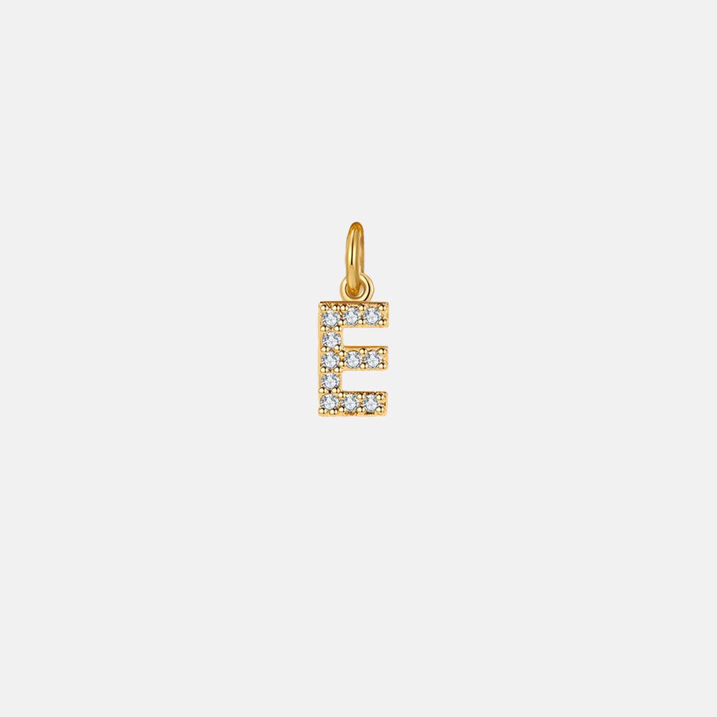 Dainty Pave Initial Charm