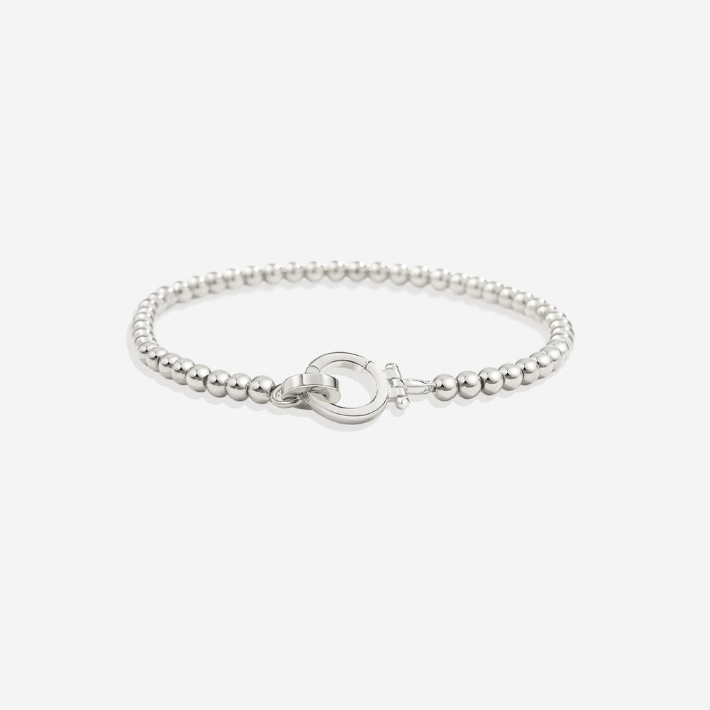 Mint & Lily Bracelet à Perles Dorées avec Fermoir Menthe