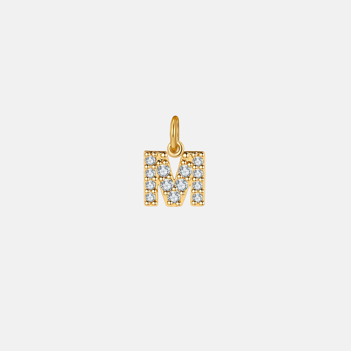 Dainty Pave Initial Charm