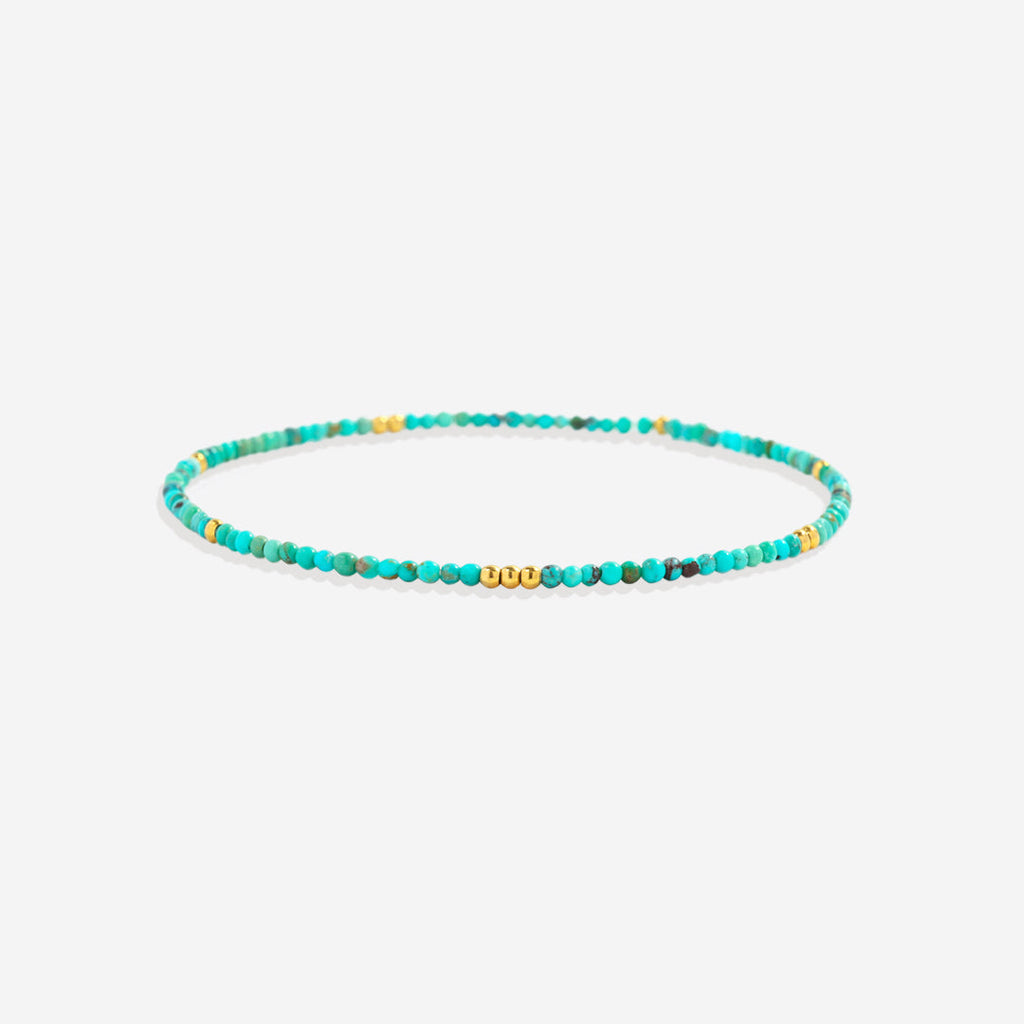 Mint & Lily Ensemble de Bracelets à Perles Turquoises Superposables
