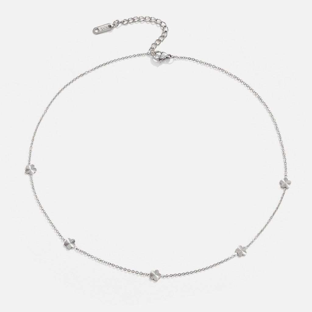 Flower Power Silver Chain Necklace