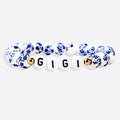 Mint & Lily Bracelet à Perles en Porcelaine Bleue Florale