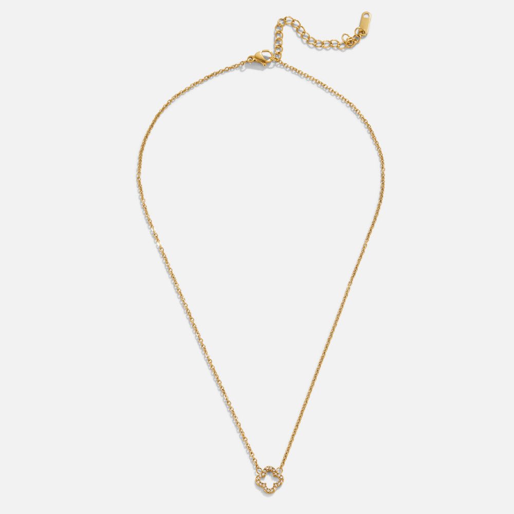 Luxe Crystal Clover Necklace