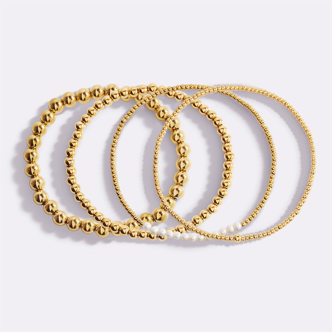 Mint & Lily Ensemble de Bracelets à Perles Superposables Quotidien