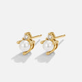 Pearl & Crystal Stud Earrings