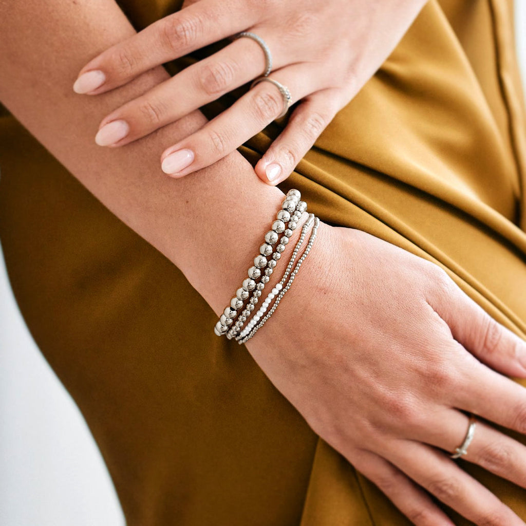 Mint & Lily Ensemble de Bracelets à Perles Superposables Quotidien