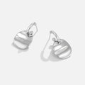 Silver Disc Drop Earrings