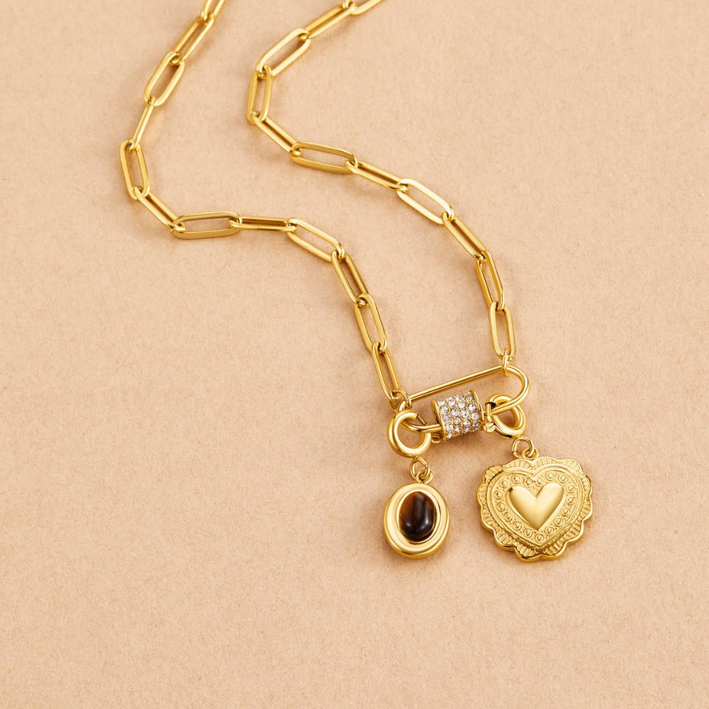 Tiger Eye Stone Charm