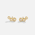 Trio Crystal Stud Earrings
